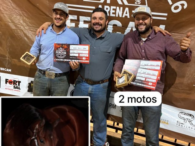 Paint Horse Miss Popular Tari conquista dois pódios e duas motos na 5ª etapa do Team Roping da Arena Fercam